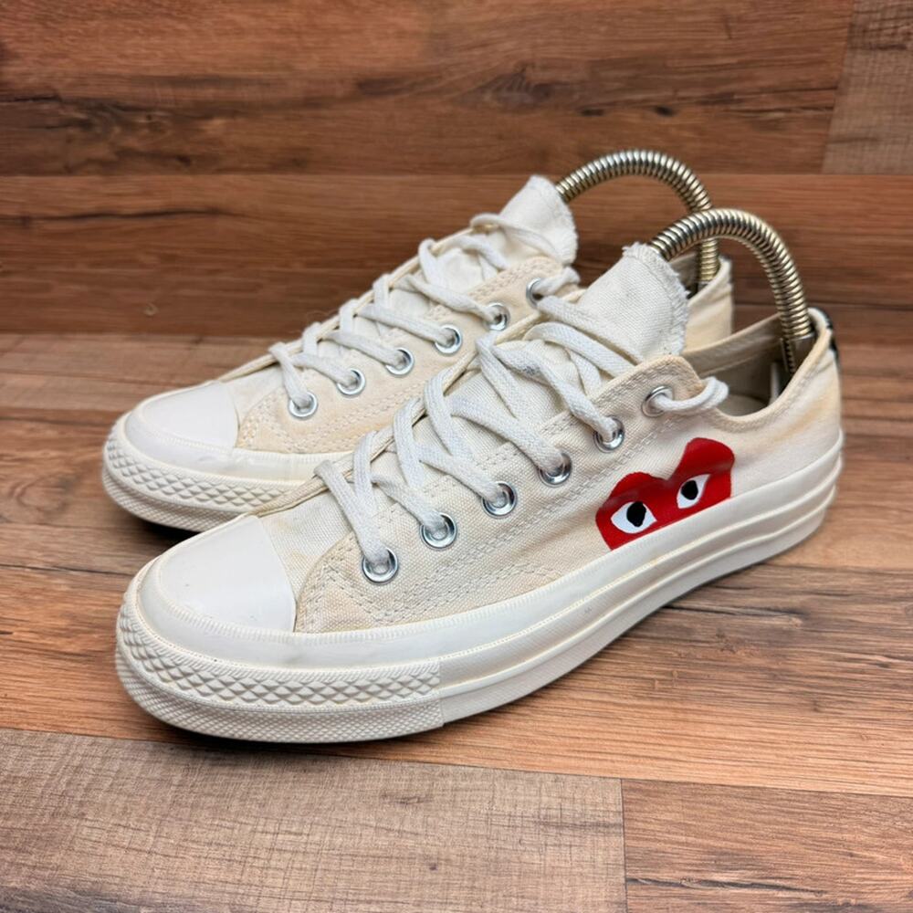 Converse x Comme des Garcons Play Chuck 70 white Heart size 8 sneaker